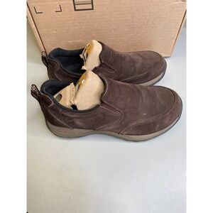 LL Bean Womens Brown Suede Slip On Loafers Comfort Shoes 8 Medium 0GRH1